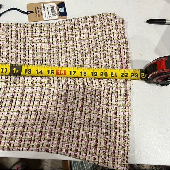 New! Isabel & Nina Pink Green Retro Tweed Aline Skirt Womens 14 - Picture 8 of 8